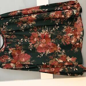 Maurices Women's Floral Long Sleeve Blouse Medium